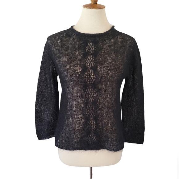 Vintage Classiques Entier Black‎ Mohair Blend Sweater - Picture 2 of 6